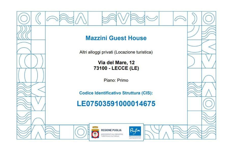 Mazzini Guest House Lecce Exterior foto